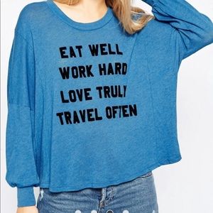 Wildfox Mantra Nevada Sweater, blue, size large